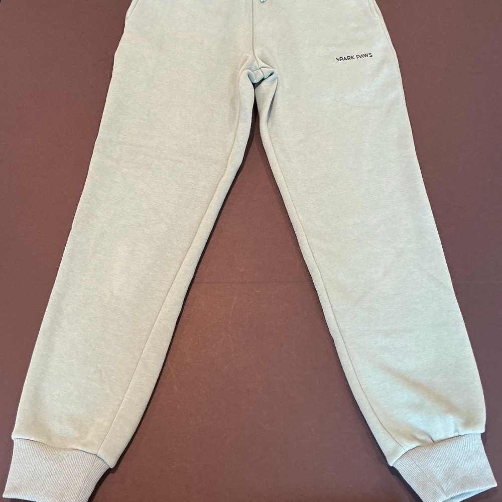 Spark Paws Sage Green Fleece Jogger Sweatpants Size S